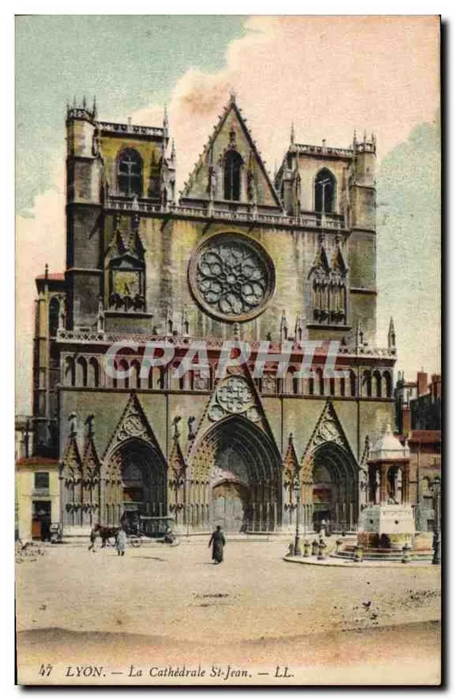 LYON — La Cathédrale St-Jean — LL. — Graphil, n°47 - Frente