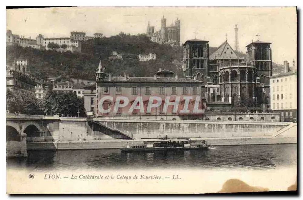 LYON — Die Kathedrale und der Fourvière-Hügel — LL. - Vorderseite