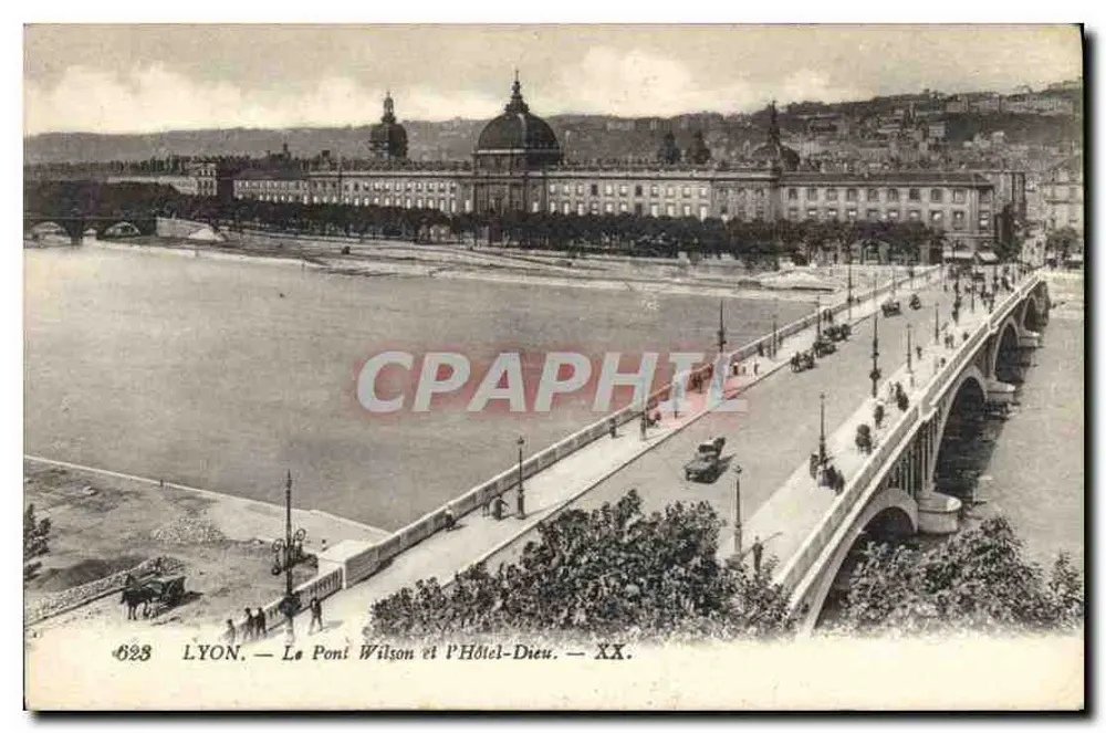 Lyon — Die Wilsonbrücke und das Hôtel-Dieu — XX. - Vorderseite