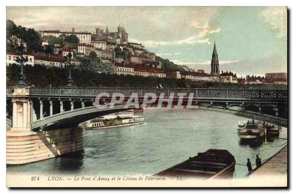 LYON — Die Brücke Ainay und der Fourvière-Hügel — LL. — n° 274 - Vorderseite