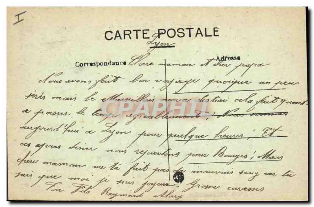Lyon — O Ponte da Boucle — L. B. - Verso