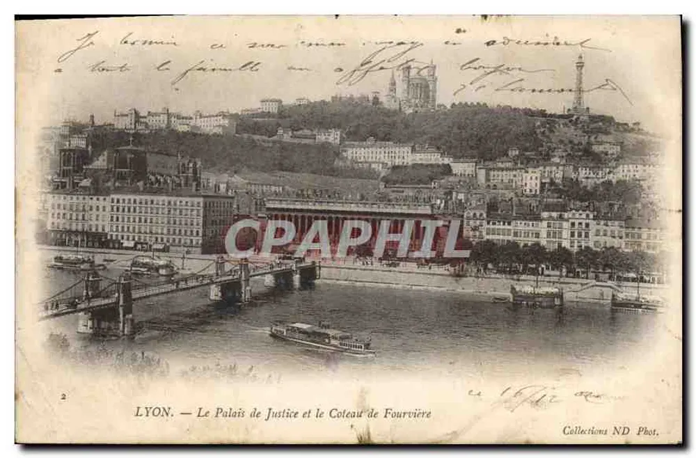 LYON — Das Palais de Justice und der Coteau de Fourvière — Collections ND Phot. - Vorderseite