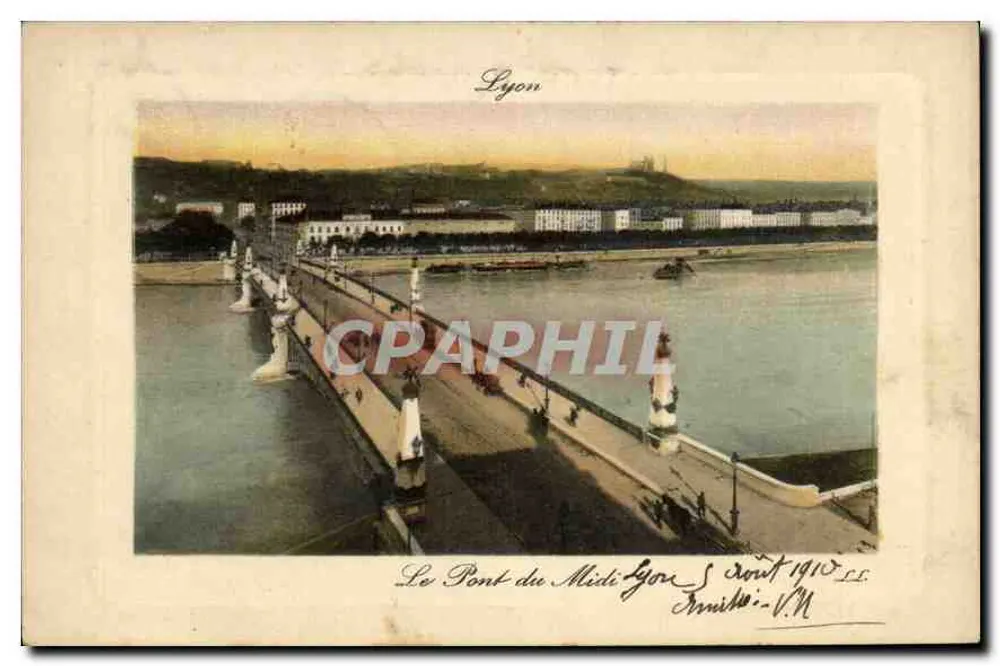 O Pont du Midi em Lyon — vista do Rio Rhône — editor Smith-V.M. n° 10 - Frente