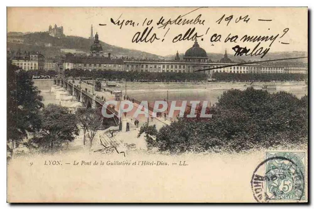 LYON — Der Guillotière-Brücke und das Hôtel-Dieu — LL. - Vorderseite