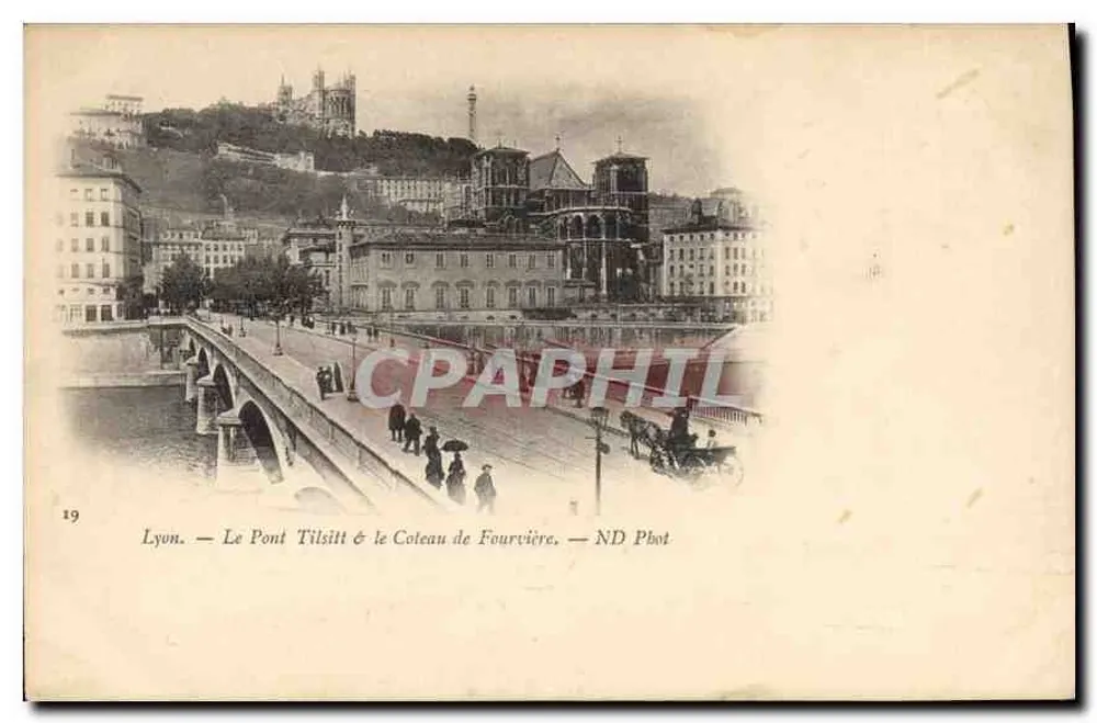 Lyon — Der Tilsitt-Brücke & der Fourvière-Hügel — ND Pbot - Vorderseite