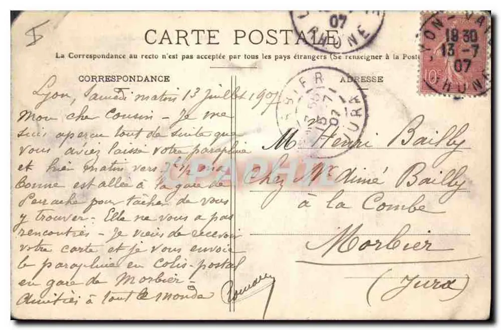 Lyon — Quai de Serin — La Tour de la Belle-Allemande — Verlag: 5332 - Rückseite