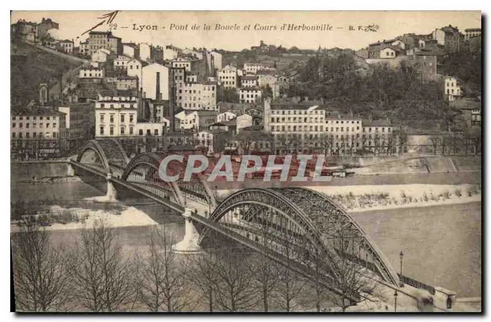 Lyon - Brücke der Schleife und Cours d'Herbouville — B. F. O. - Vorderseite