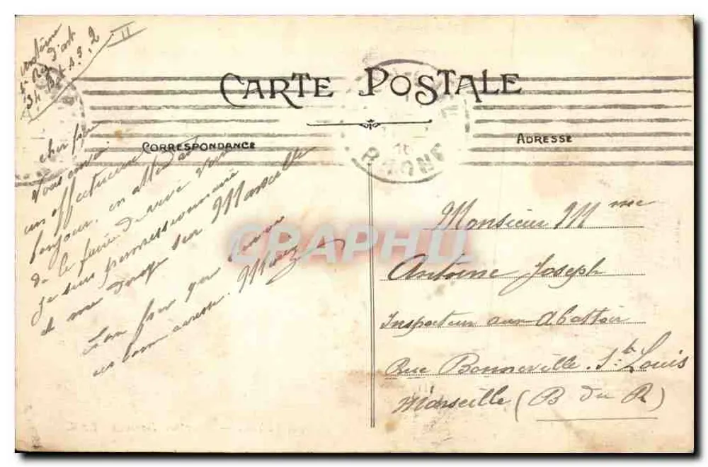 LYON — Place des Terreaux — E. R. n° 308 - Achterkant