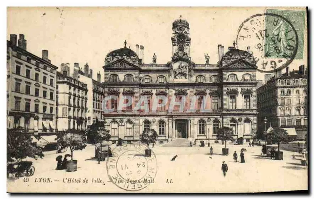 LYON — O Palácio de Justiça — The Town-Hall — LL - Frente