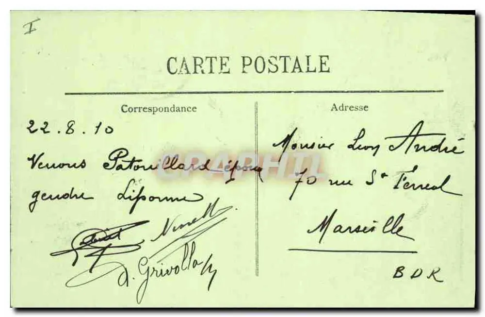 LYON — Fontaine Bartholdi — LL. - Verso