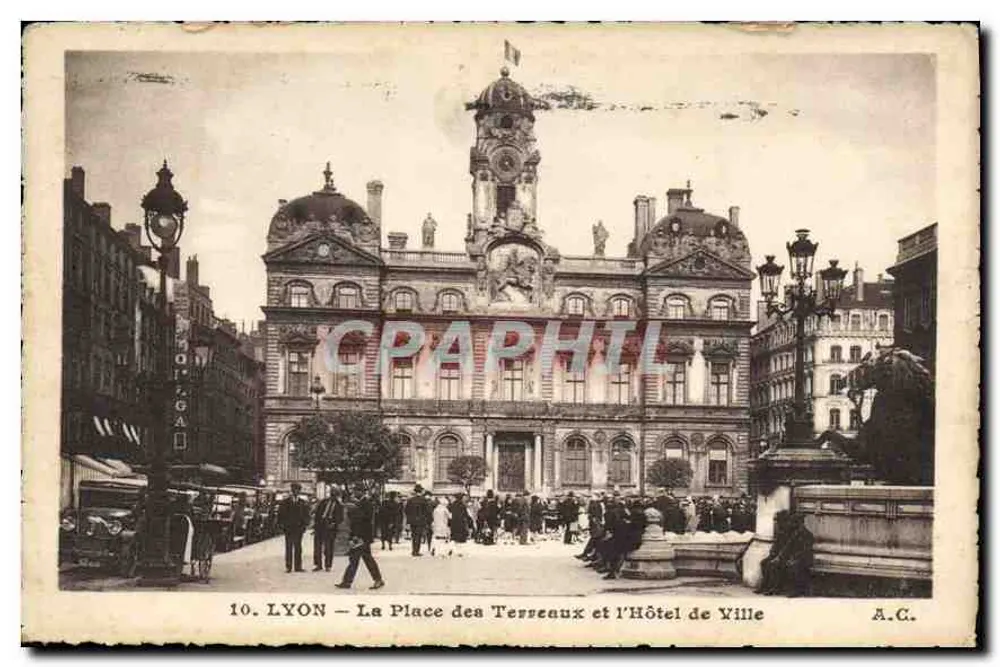 LYON — La Place des Terreaux und das Rathaus — A.C. - Vorderseite