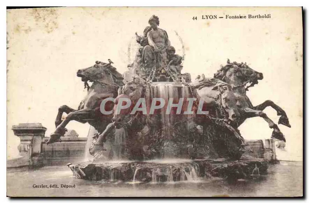 LYON — Fontaine Bartholdi — Carriler, editor - Frente