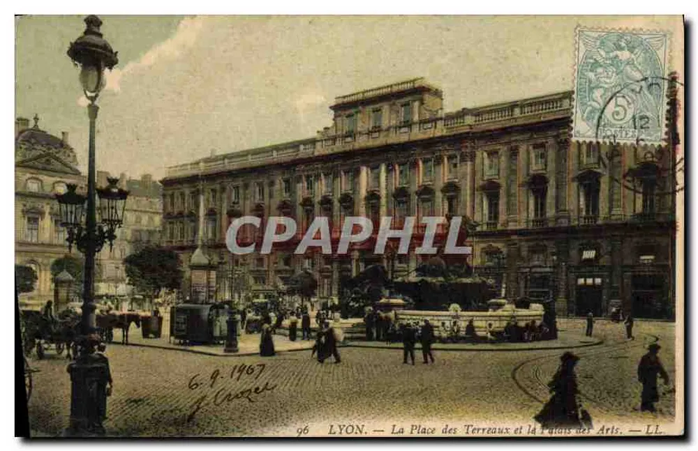 LYON — La Place des Terreaux et le Palais des Arts — LL. — n° 96 - Vorderseite