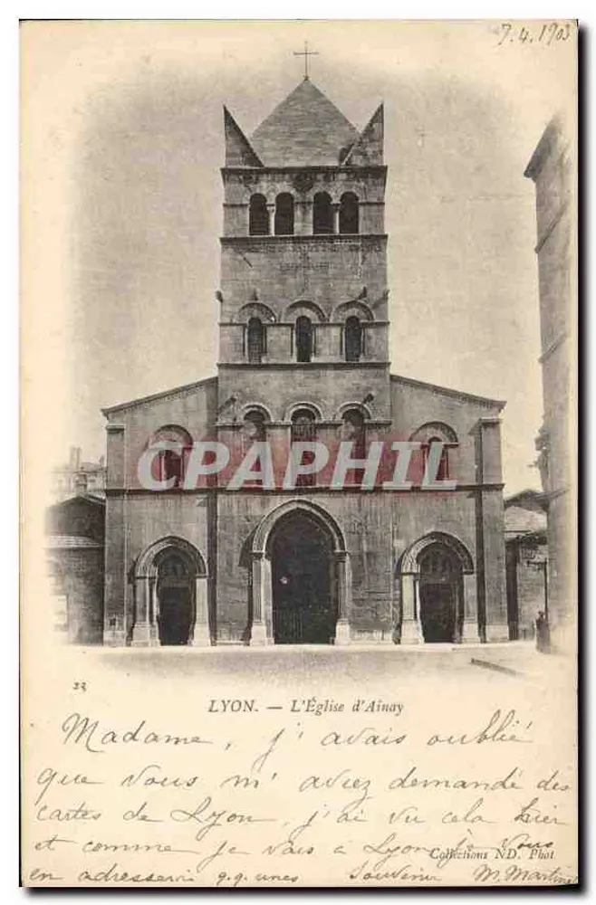 LYON — A Igreja de Ainay — Editor M. Montagné, n°33 - Frente