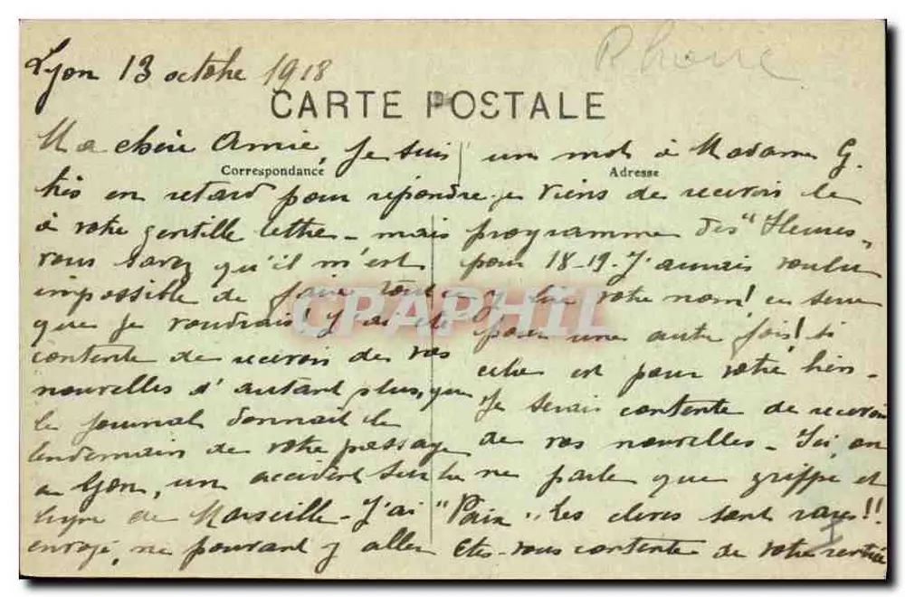 Lyon — Katedra Alma (XI wiek) — E. R. - Rewers