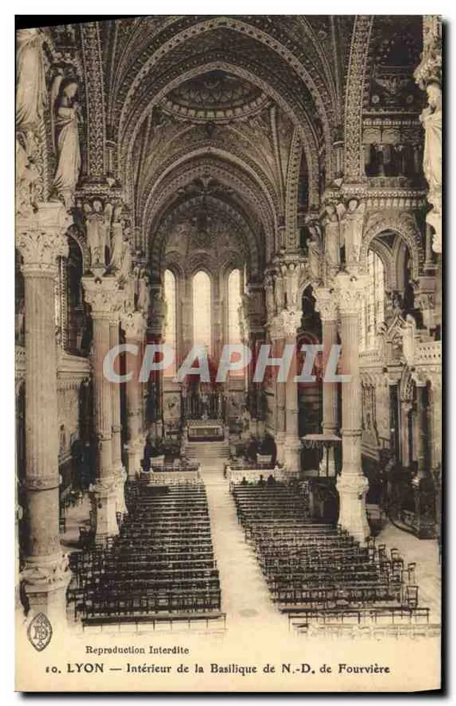 LYON — Interior da Basílica de N.-D. de Fourvière - Frente
