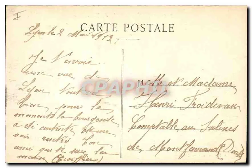 Lyon - Abside de Fourvière — S. Fargues, editor Lyon, n° 5460 - Verso