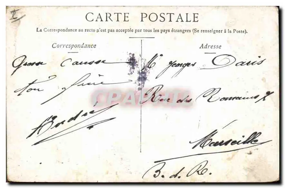 Lyon — Pont d'Ainay und der Coteau de Fourvières — unbekannter Verleger, Seriennummer nicht sichtbar - Rückseite