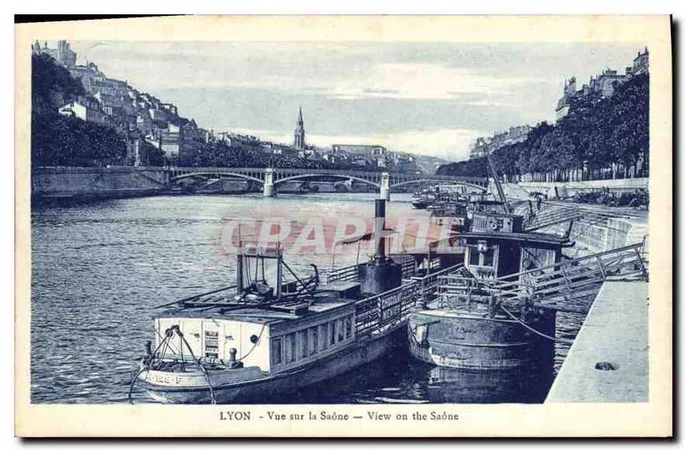 LYON - Vista sobre a Saône — Gráfico - Frente