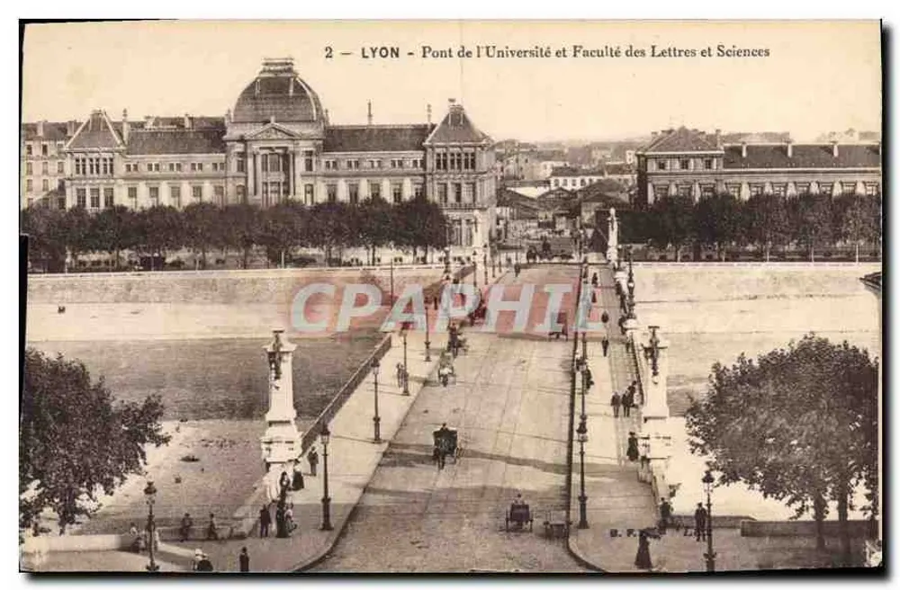 LYON - Universitätbrücke und Fakultät für Literatur und Wissenschaften — Verlag UNIS-FRANCE, n° 25 - Vorderseite