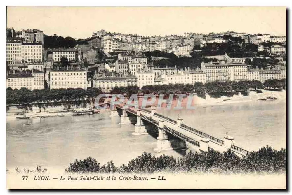 LYON — O Pont Saint-Clair e a Croix-Rousse — LL - Frente
