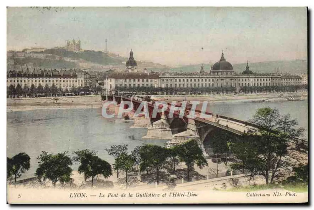 LYON — Die Guillotière-Brücke und das Hôtel-Dieu — Collections ND. Phot. - Vorderseite