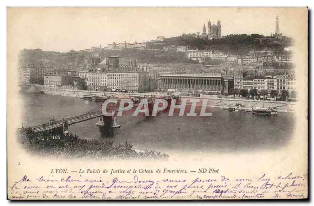 LYON — Das Justizpalast und der Fourvières-Hügel — ND Phot - Vorderseite