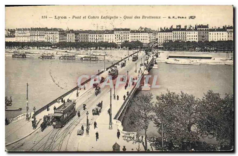Lyon - Brücke und Avenue Lafayette - Quai des Brotteaux — B.K. Paris - Vorderseite