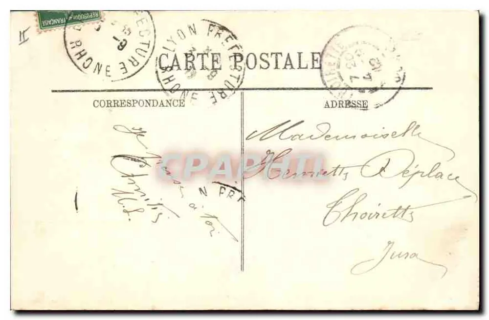 LYON — Der Pont Change, Place d'Albon und die Kirche St-Nizier — Unbekannter Verlag, Nr. 86 - Rückseite