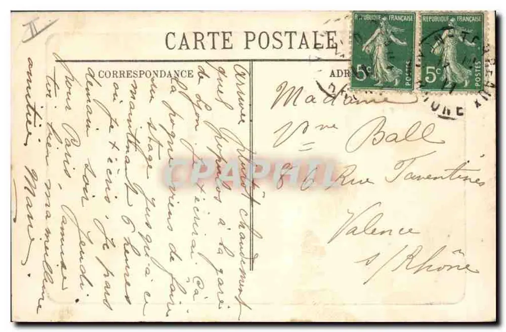 Le Pont du Midi — Lyon — wydawca L.P. (nr 12) - Rewers