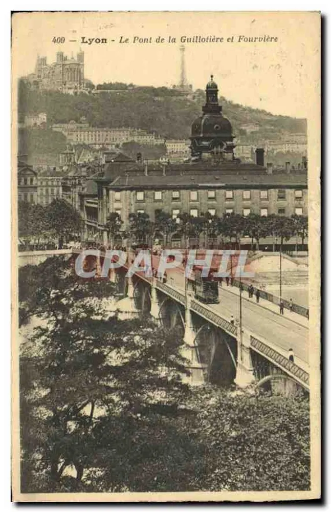 Lyon - Die Guillotière-Brücke und Fourvière - Vorderseite