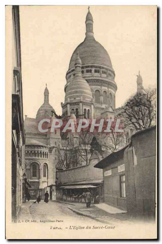 Paris - A Igreja do Sagrado Coração — L. J. & Cie, Angoulême-Paris - Frente