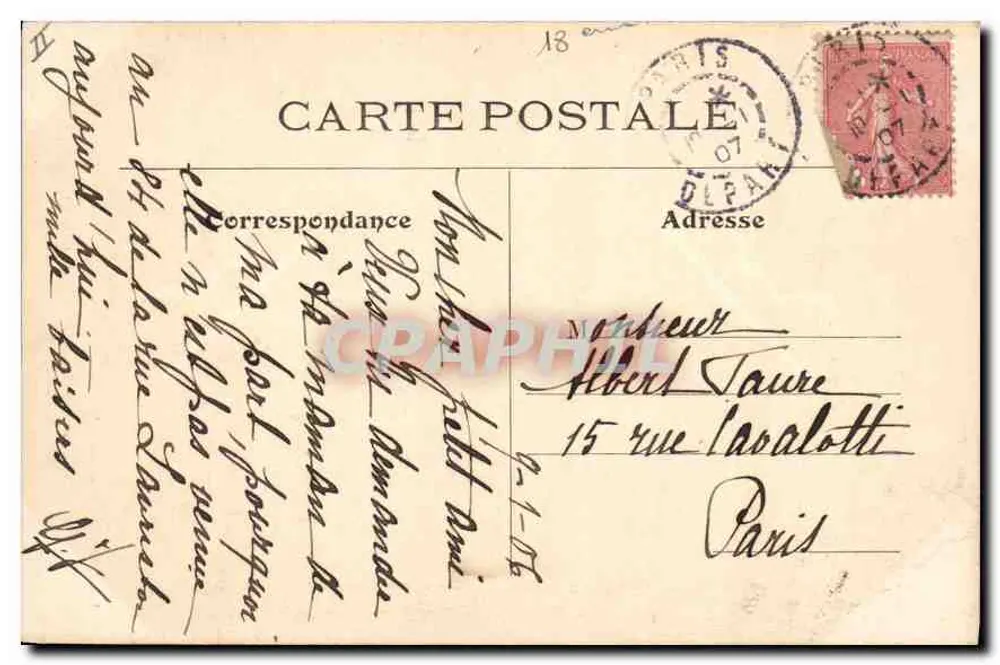 Paris - A Igreja do Sagrado Coração — L. J. & Cie, Angoulême-Paris - Verso