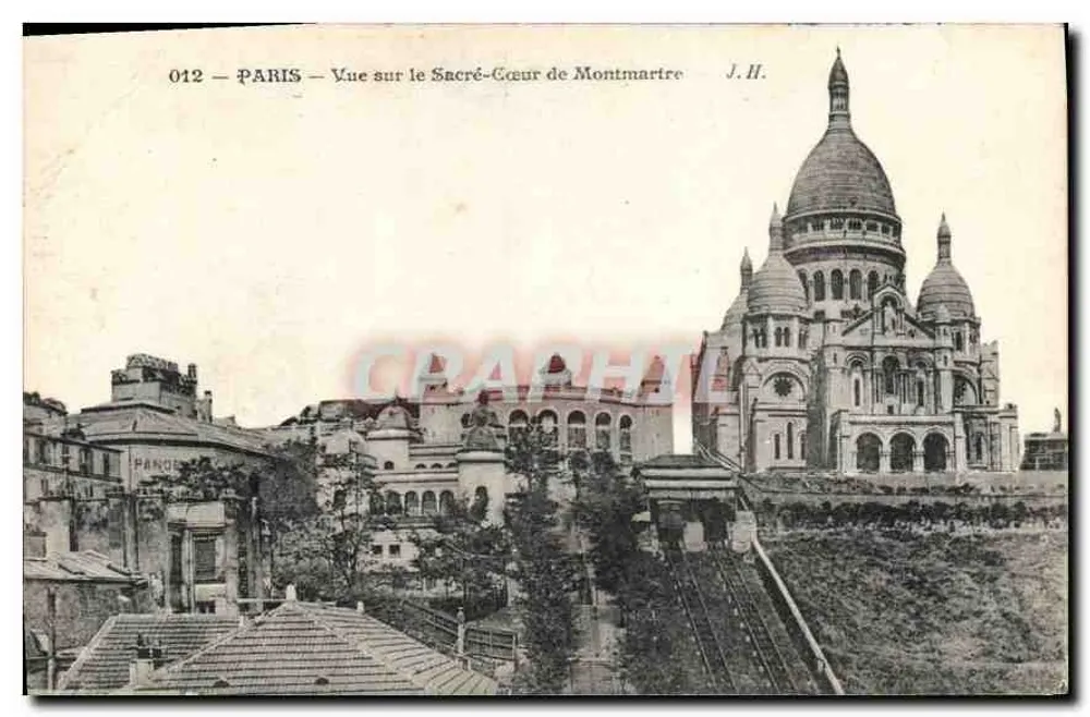 Paris — Ansicht des Sacré-Cœur von Montmartre — J.H. — n° 012 - Vorderseite