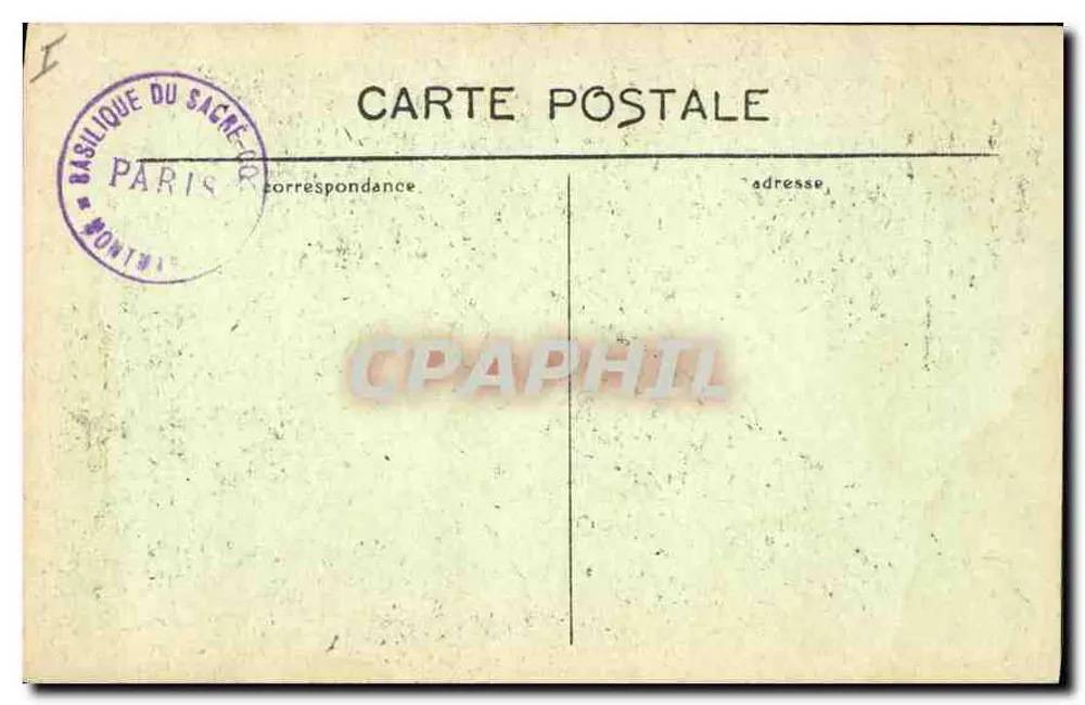 Paris (18. Arrondissement) — Die Basilika des Heiligen Herzens und der Glockenturm — C. M., Nr. 256 - Rückseite