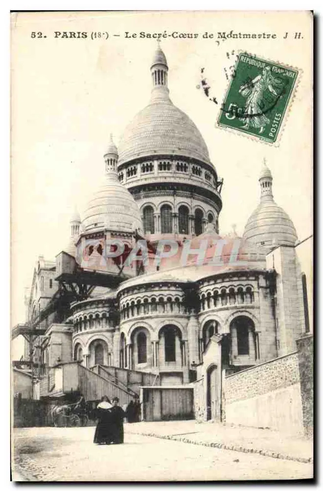 Paris (18') — Ansicht der Basilika des Heiligen Herzens von Montmartre — J.H. Verlag - Vorderseite