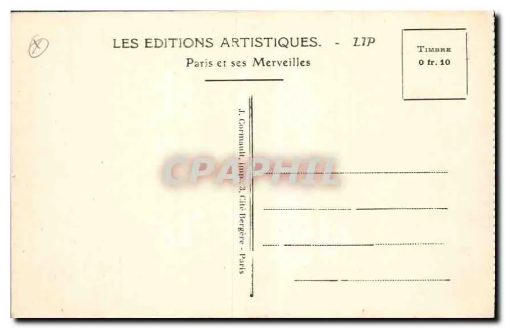 Paris — Das Sacré-Cœur von Montmartre — LIP, n°316 - Rückseite