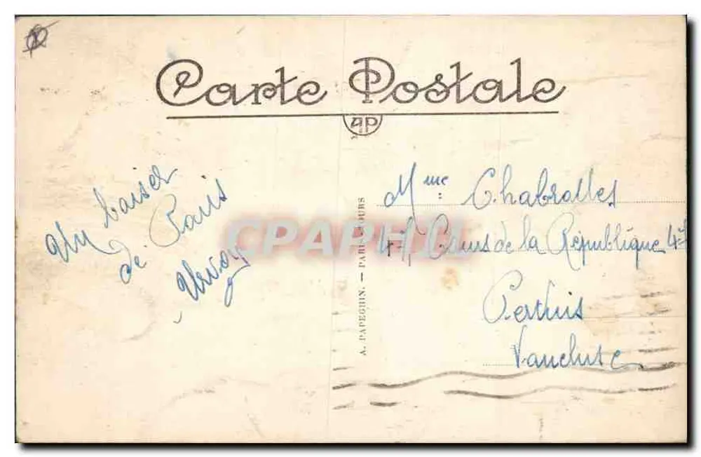 Paris — Seilbahn und Basilika des Heiligen Herzens von Montmartre — A.P. - Rückseite