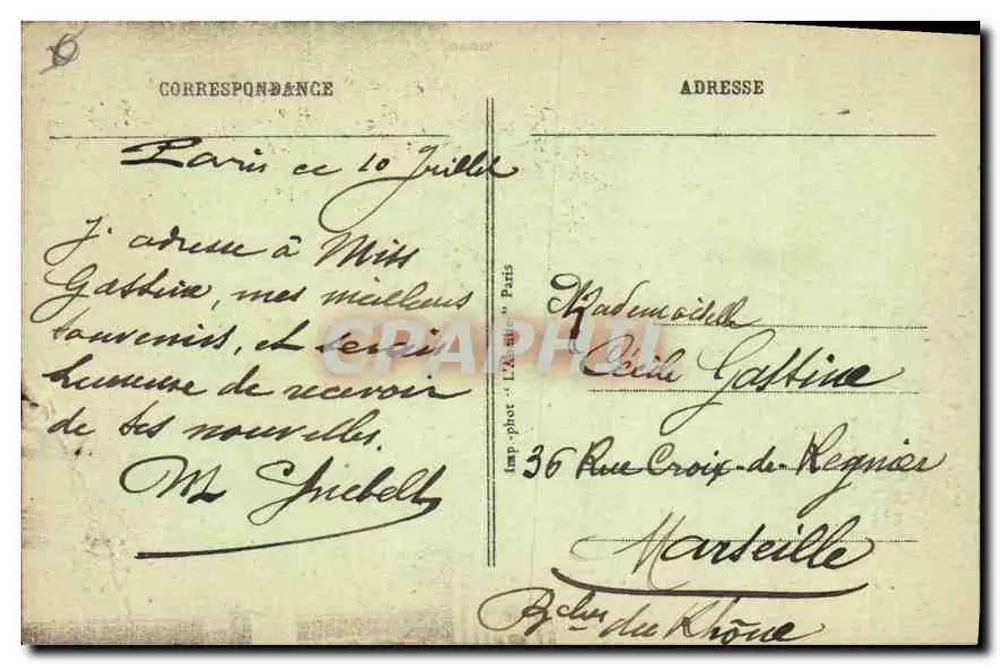 Paris - Der Sacré-Cœur von Montmartre und der Seilbahn — Verleger L'Amateur, Nr. 126 - Rückseite