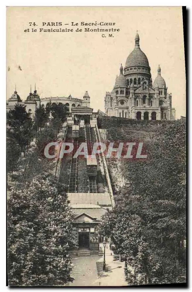 Paris — Der Sacré-Cœur und der Montmartre Funicular — C. M. n°74 - Vorderseite