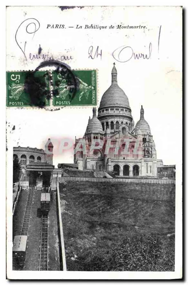 PARIS — A Basílica de Montmartre — Editor não identificado - Frente