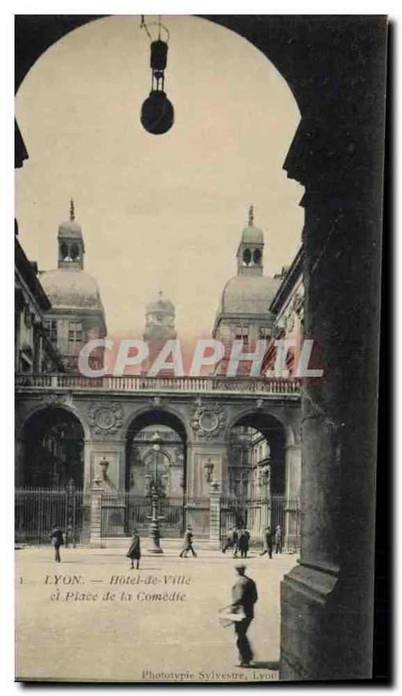 LYON — Rathaus und Place de la Comédie — Phototypie Sylvestre, Lyon - Vorderseite
