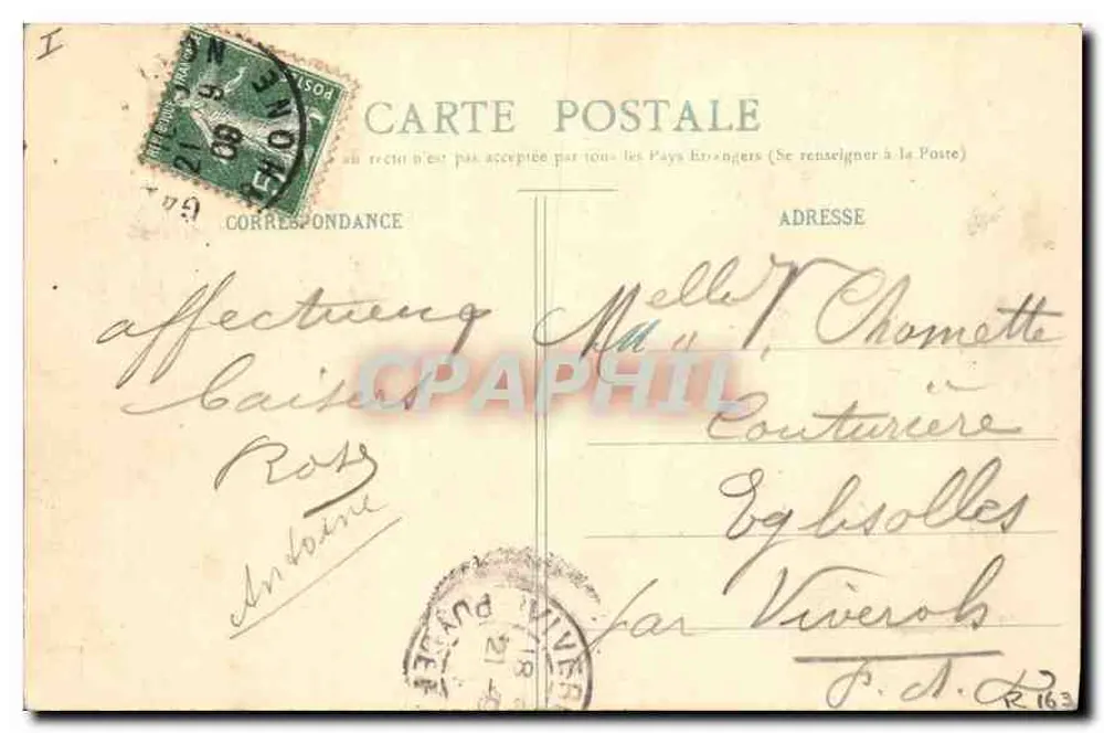 Lyon - Fontaine Bartholdi — editor Pernot, série 5274 - Verso