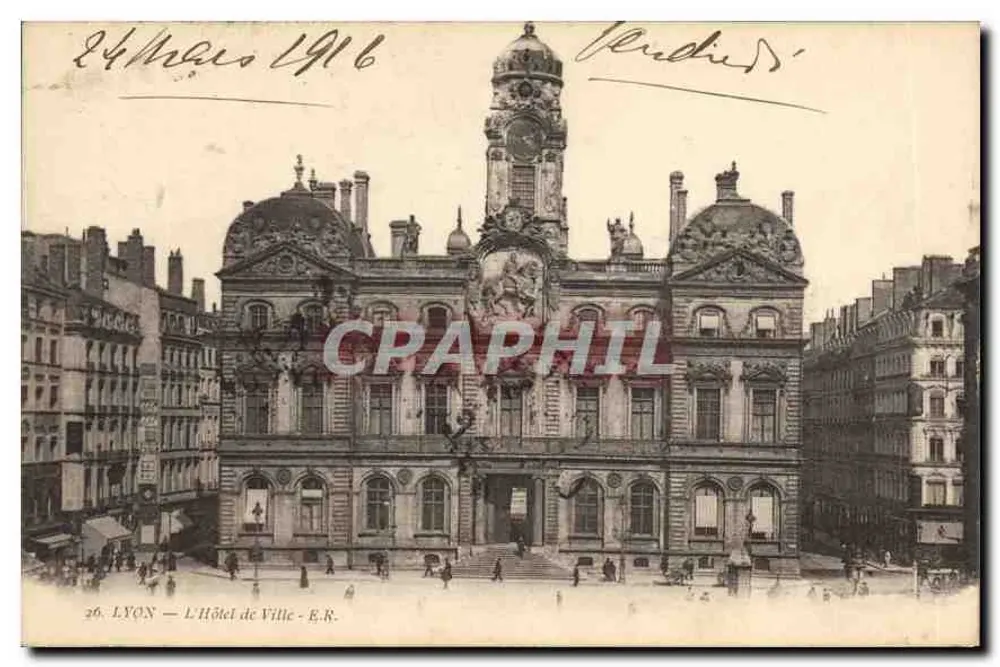 LYON — O Hotel de Ville — E.R. n°26 - Frente
