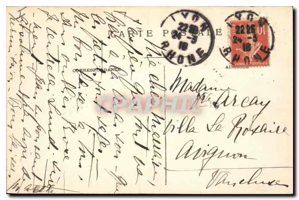 LYON — O Hotel de Ville — E.R. n°26 - Verso