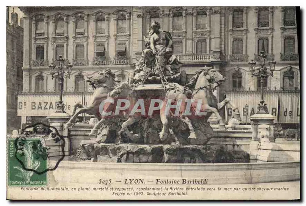 LYON — Fontaine Bartholdi — n° 5275 - Frente