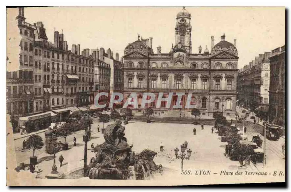 LYON — Place des Terreaux — E R. n° 508 - Frente