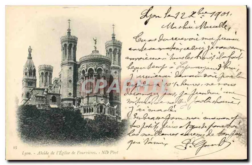 Lyon - Absydę Katedry Fourvières - ND Phot - Awers