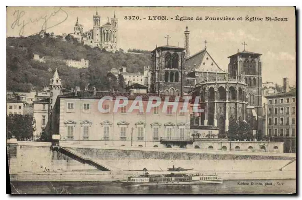 LYON - Kirche Fourvière und Kirche St-Jean — Edition Galetta, Fotografie Nier - Vorderseite