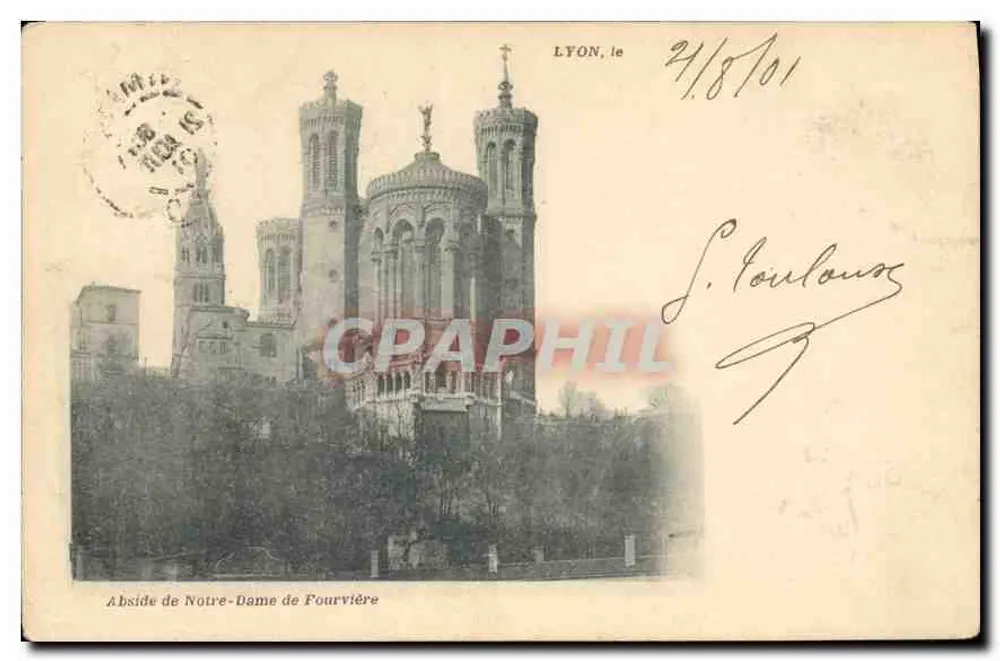 Absydę Notre-Dame de Fourvière — Lyon — wydawca nie widoczny - Awers